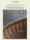 Giỏ Mây Đan Thủ Công Vintage BAMBOOO ECO Đựng Mỹ Phẩm và Đồ Khô Nhà Bếp Có Quai Xách Tiện Lợi