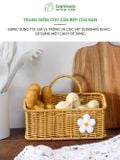 Giỏ đựng hành tỏi khô đa năng BAMBOOO ECO Giỏ gắn hoa treo tường giả mây phong cách Hàn Quốc