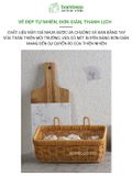 Giỏ Đựng Đồ Treo Tường Chữ Nhật BAMBOOO ECO Để Hành Tỏi Ớt Cà Chua Hoa Khô Bánh Kẹo