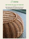 Rổ Nhựa Giả Mây BAMBOOO ECO Giúp Sắp Xếp Thực Phẩm Tươi Sống Giữ Cho Không Gian Bếp Gọn Gàng