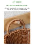 Giỏ đan decor treo tường Bambooo Eco đựng hoa quả trái cây đồ khô phong cách Hàn Quốc Cao Cấp