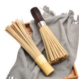 Chổi cọ nồi cọ chảo BAMBOO HOME cán gỗ chổi tre cọ chảo thân thiện môi trường