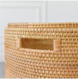 Sọt mây đan thủ công Việt Nam BAMBOO HOME có tay cầm đựng quần áo, đồ chơi, decor sử dụng ở phòng khách, phòng ngủ