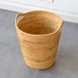 Sọt mây đan thủ công Việt Nam BAMBOO HOME có tay cầm đựng quần áo, đồ chơi, decor sử dụng ở phòng khách, phòng ngủ