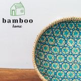 Rổ mây tre hoa sao BAMBOO HOME đan nhiều màu đựng hoa quả trang trí decor