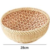 Rổ mây tre hoa sao BAMBOO HOME đan nhiều màu đựng hoa quả trang trí decor