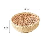 Rổ mây tre hoa sao BAMBOO HOME đan nhiều màu đựng hoa quả trang trí decor