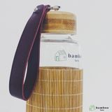 Bình nước tăm tre quai da - Thebamboo