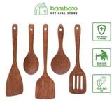 Muỗng gỗ tre nấu ăn chịu nhiệt BAMBOOO ECO nhiều kích thước dùng trong nhà bếp