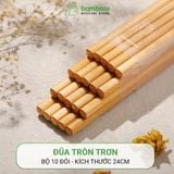 Bộ đũa gỗ tre tự nhiên 10 đôi BAMBOOO ECO an toàn vệ sinh, sử dụng cho gia đình, nhà hàng, khách sạn, đồ dùng nhà bếp