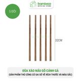 Đũa gỗ kháng khuẩn BAMBOOO ECO nhiều kích thước dùng xào nấu, ăn lẩu