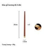 Đũa gỗ Hương bọc đồng phong cách Nhật Bản BAMBOOO ECO an toàn vệ sinh, sử dụng cho gia đình, nhà hàng, khách sạn