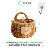 Giỏ Đựng Đồ Treo Tường Dễ Thương BAMBOOO ECO Để Hành Tỏi Ớt Bánh Kẹo Dùng Trong Gia Đình Nhà Bếp