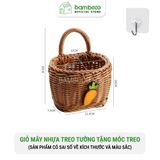 Giỏ đan decor treo tường Bambooo Eco đựng hoa quả trái cây đồ khô phong cách Hàn Quốc Cao Cấp