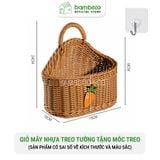 Giỏ mây nhựa treo tường decor BAMBOOO ECO rổ đa năng đựng để đồ khô trang trí không gian bếp