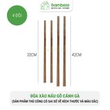 Đũa gỗ kháng khuẩn BAMBOOO ECO nhiều kích thước dùng xào nấu, ăn lẩu