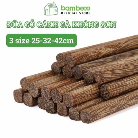 Đũa Ăn Dài Gỗ Đa Năng Kháng Khuẩn BAMBOOO ECO Chuyên Xào Nấu, Ăn Lẩu An Toàn Vệ Sinh