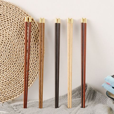 Đũa gỗ Hương bọc đồng phong cách Nhật Bản BAMBOO HOME an toàn vệ sinh, sử dụng cho gia đình, nhà hàng, khách sạn