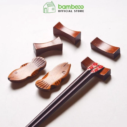 Gác đũa gỗ trang trí BAMBOOO ECO an toàn vệ sinh, sử dụng cho gia đình, nhà hàng