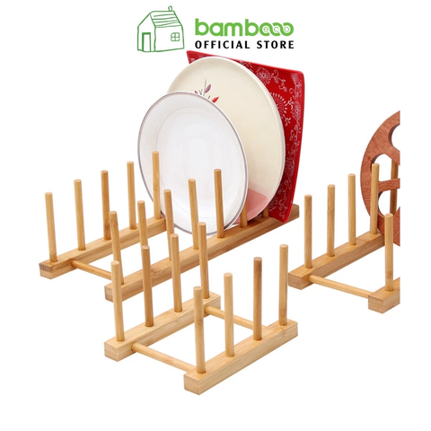 Giá úp cốc chén đĩa sách bằng tre BAMBOOO ECO chắc chắn dễ dàng tiện lợi có thể tháo rời