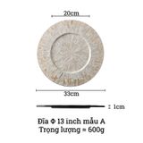 Tấm Lót Bàn Ăn Placemat khảm trai BAMBOO HOME Sang Trọng Bắt Mắt Phong Cách Bắc Âu Dùng Trong Nhà Hàng Khách Sạn Cao Cấp