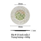 Tấm Lót Bàn Ăn Placemat khảm trai BAMBOO HOME Sang Trọng Bắt Mắt Phong Cách Bắc Âu Dùng Trong Nhà Hàng Khách Sạn Cao Cấp