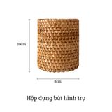 Đựng bút để bàn mây tre đan Việt Nam BAMBOO HOME đựng đũa thìa các vật dụng nhỏ để trên bàn làm việc tủ trên nhà bếp