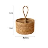 Hộp đựng đũa thia mây tre đan BAMBOO HOME kệ để đồ nhà bếp , để điều khiển , để đồ đa năng trong phòng khách phòng bếp