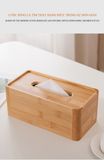 Hộp đựng giấy ăn tre cao cấp BAMBOO HOME hình chữ nhật để ở phòng khách, phòng ngủ, phòng làm việc thân thiện môi trường