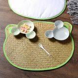 Table Mat Miếng lót bàn ăn cói hình gấu - lót bàn ăn mây tre - The bamboo