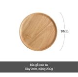 Khay gỗ tròn cao cấp BAMBOO HOME cách nhiệt chống dính trang trí decor