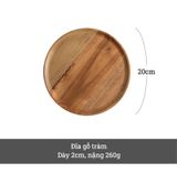 Khay gỗ tròn cao cấp BAMBOO HOME cách nhiệt chống dính trang trí decor