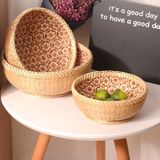 Rổ mây tre hoa sao BAMBOO HOME đan nhiều màu đựng hoa quả trang trí decor