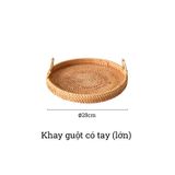 Khay mây tay thủ công Việt Nam BAMBOO HOME đựng bánh kẹo hoa quả, đồ khô, mĩ phẩm trong khách sạn, nhà hàng, phòng khách