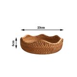 Khay mây tre đựng đồ BAMBOO HOME đựng bánh kẹo hoa quả trái cây để trong phòng khách nhà hàng khách sạn gia đình decor