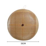 Lồng bàn mây tre đan núm gỗ hương BAMBOO HOME hàng xuất khẩu cao cấp