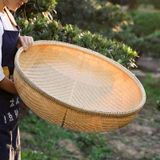 Lồng bàn mây tre đan núm gỗ hương BAMBOO HOME hàng xuất khẩu cao cấp