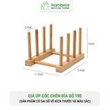 Giá úp cốc chén đĩa sách bằng tre BAMBOOO ECO chắc chắn dễ dàng tiện lợi có thể tháo rời