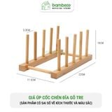 Giá úp cốc chén đĩa sách bằng tre BAMBOOO ECO chắc chắn dễ dàng tiện lợi có thể tháo rời