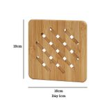 Tấm lót nồi gỗ tre cao cấp BAMBOO HOME cách nhiệt loại dày nhiều kích thước, chống trầy xước mặt bàn, chống nóng