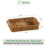 Khay nhựa giả mây BAMBOOO ECO khay đựng hoa quả bánh kẹo decor chụp ảnh cổ điển
