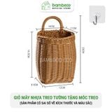 Giỏ mây nhựa treo tường decor BAMBOOO ECO rổ đa năng đựng để đồ khô trang trí không gian bếp