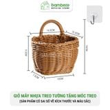 Giỏ mây nhựa treo tường decor BAMBOOO ECO rổ đa năng đựng để đồ khô trang trí không gian bếp