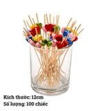 Tăm xiên tre đa năng BAMBOOO ECO trang trí cocktail, hoa quả