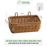 Giỏ Đựng Đồ Treo Tường Chữ Nhật BAMBOOO ECO Để Hành Tỏi Ớt Cà Chua Hoa Khô Bánh Kẹo