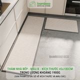 Thảm bếp 2024 sợi dệt thấm nước nhanh BAMBOOO ECO thảm trải sàn nhà bếp chống trơn trượt bằng cao su