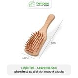 Lược Gỗ Tre Massage Da Đầu BAMBOOO ECO Bằng Tre Thân Thiện Với Môi Trường