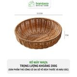 Rổ Nhựa Giả Mây BAMBOOO ECO Giúp Sắp Xếp Thực Phẩm Tươi Sống Giữ Cho Không Gian Bếp Gọn Gàng