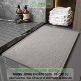 Thảm Phòng Tắm Nhung Cao Cấp BAMBOOO ECO Siêu Thấm Hút , Dày Dặn Nhiều Lớp , Đế Cao Su Chống Trượt