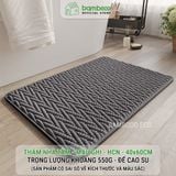 Thảm Phòng Tắm Nhung Cao Cấp BAMBOOO ECO Siêu Thấm Hút , Dày Dặn Nhiều Lớp , Đế Cao Su Chống Trượt